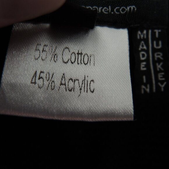 Angel Asymmetrical Cardigan Sweater Black & Brown Cotton Blend Size Medium - Picture 5 of 7